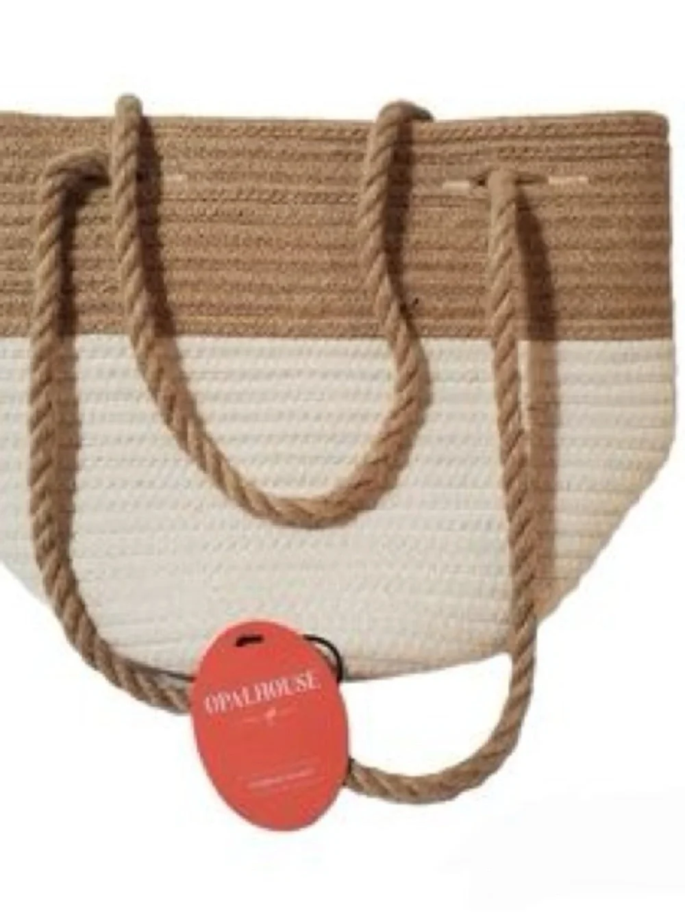 Coiled rope basket with handles from Opalhouse